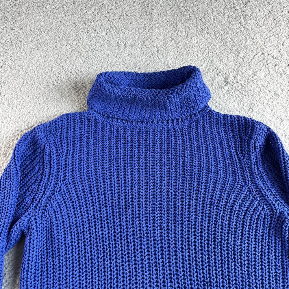 Chico's Sweater Womens 2 Large‎ Purple Pullover Turtleneck Pockets Chunky Knit